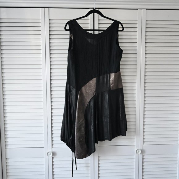 Jean-Marc-Philippe Size 2 Zipper Front Mixed Media Dress | Size 2 / Medium - Picture 7 of 11